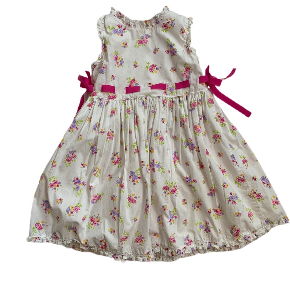 Emma’s Garden Ruffled Floral Cotton Lined Dress 4T